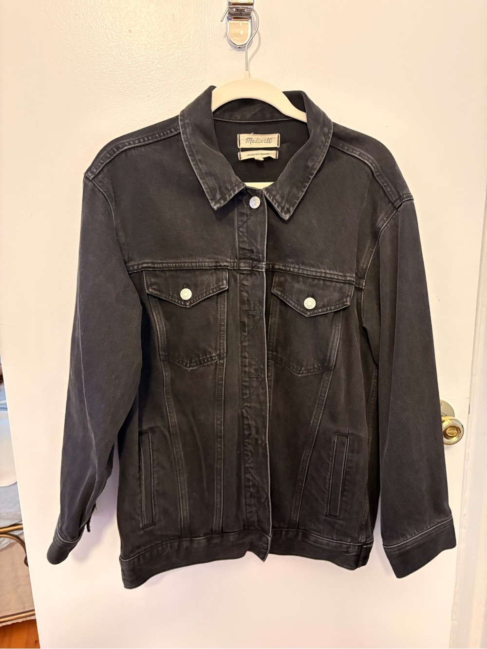Madewell oversize Denim Trucker Jacket - Picture 3 of 9
